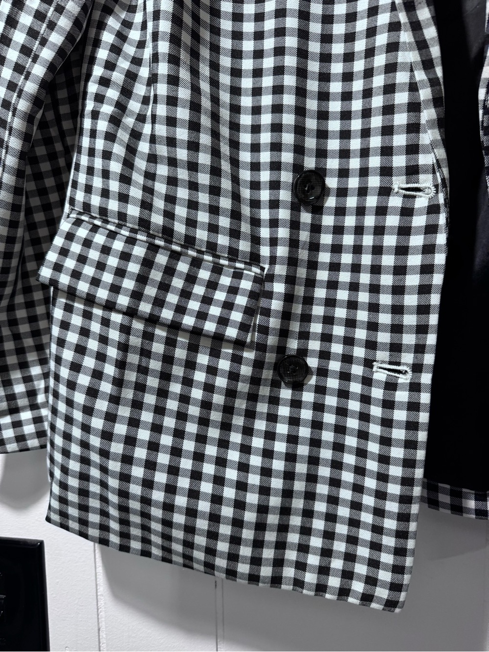 Gingham black and white blazer NWT - Picture 3 of 4
